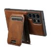 Picture of For Samsung Galaxy S24 Ultra 5G Suteni H15 MagSafe Oil Eax Leather Detachable Wallet Back Phone Case (Brown)