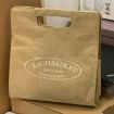 Picture of Corduroy Embroidered Large Capacity Canvas Bag Single-shoulder Crossbody Handbag (Khaki)