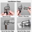 Elbow Type Washing Machine Floor Drain Joint Pipe Connector A3 - 9