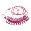 Picture of Outdoor Travel Retractable Windproof Clothesline with 12 Clips (Pink)