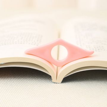 Picture of Thumb Bookmark Acrylic Book Holder Support Reading Aids For Students (Pink)