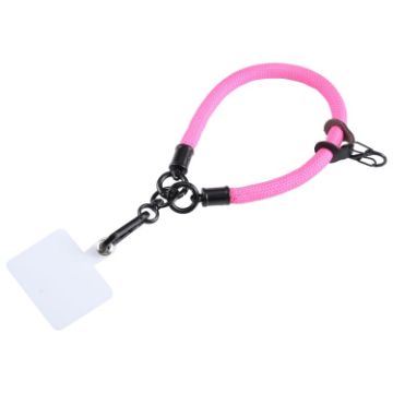 Picture of Universal Mobile Phone Solid Color Short Wrist Lanyard (Rose Red)