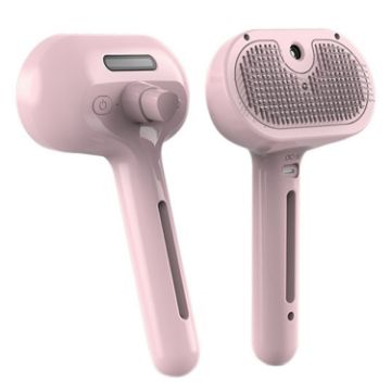 Picture of RK56 USB Charging Spray Pet Grooming Comb Cat and Dog Hair Removal Tool Pet Products (Pink)