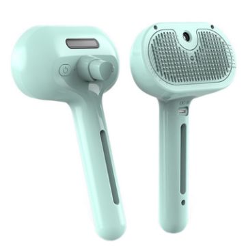 Picture of RK56 USB Charging Spray Pet Grooming Comb Cat and Dog Hair Removal Tool Pet Products (Green)