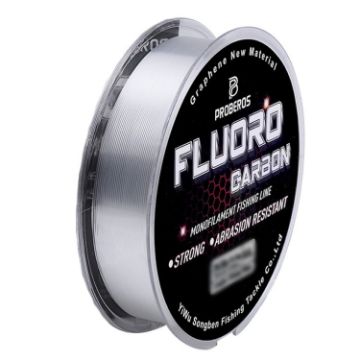 PROBEROS Fluorocarbon Fishing Line 0.6 (100m) - Clear Nylon Carbon Fiber Leader - 1