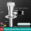 Picture of Three Head Washing Machine Floor Drain Joint Pipe Connector, Spec: B3