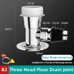 Picture of Three Head Washing Machine Floor Drain Joint Pipe Connector, Spec: B2
