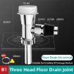 Three Head Washing Machine Floor Drain Joint Pipe Connector - Spec B1 - 2