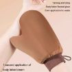 Picture of Anointing Gloves Quickly Rub Body Lotion Tool Apply Sunscreen Essential Oil Flocking Massage Gloves, Style: Large2 Brown