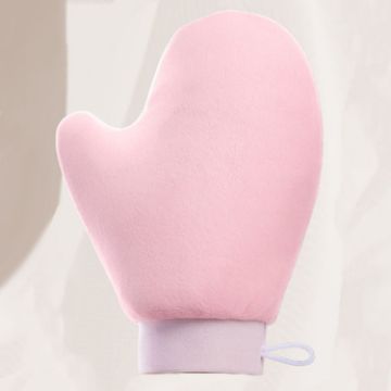 Picture of Anointing Gloves Quickly Rub Body Lotion Tool Apply Sunscreen Essential Oil Flocking Massage Gloves, Style: Large1 Pink