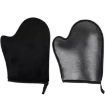 Picture of Anointing Gloves Quickly Rub Body Lotion Tool Apply Sunscreen Essential Oil Flocking Massage Gloves, Style: Small Black
