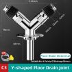 Picture of Y-shape Washing Machine Floor Drain Joint Pipe Connector, Spec: C3