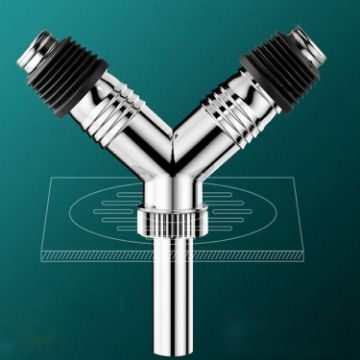 Picture of Y-shape Washing Machine Floor Drain Joint Pipe Connector, Spec: C1