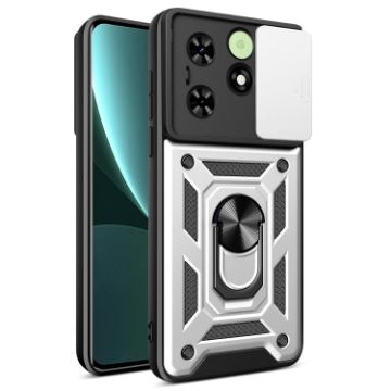 Tecno Spark Go 2024/Spark 20 Sliding Camera Cover Phone Case Silver - 1