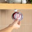 Picture of Tumbler Lid Organizer Self-Adhesive Under-Cabinet Cup Lid Storage Rack, Color: Steel Color