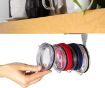 Picture of Tumbler Lid Organizer Self-Adhesive Under-Cabinet Cup Lid Storage Rack, Color: Black