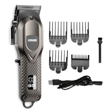 Picture of WMARK NG-119 Men Hair Trimmer Rechargeable Clipper With LED Display (Silver)