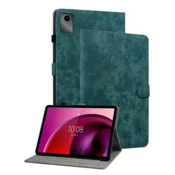 Dark Green Tiger Pattern Leather Case for Lenovo Tab M11/Xiaoxin Pad 11 - 1