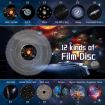 Picture of Galaxy Night Light Star Projector LED Table Lamp Childrens Room Decor With 12pcs Film Disc (Black)