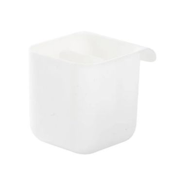 Picture of Desktop Computer Monitor Auxiliary Pen Holder Desk Adhesive Storage Box, Color: Square Double-layer-White
