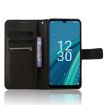 Cricket Debut S2 U380AC Diamond Texture Leather Phone Case - Black - 4