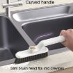Picture of Home Bathroom Multifunctional Rotary Crevice Cleaning Brush 2 In 1 (White)