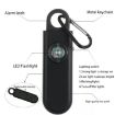 Picture of Women Personal Anti-pervert Alarm Outdoor LED Flashing Light Alarm (Black)