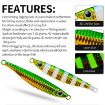Picture of PROBEROS LF121 Fast Sinking Laser Boat Fishing Sea Fishing Lure Iron Plate Bait, Weight: 28g (Luminous Color A)