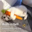 Picture of Carrot Cat Chew Rope Toy Bite Resistant Stick Built-in Bell, Size: Small 13cm