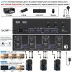 KC-KVM303DH Triple Monitors KVM Switch - USB3.0 DP+DP+HDMI - 7