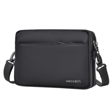 Picture of WEIXIER W128 Men Messenger Bag Outdoor Multifunctional Waterproof Wear-Resistant Shoulder Bag (Black)