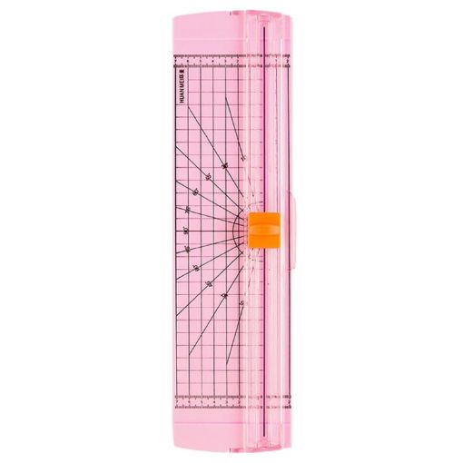 Picture of HUANMEI For A3 A4 A5 Paper Cutter With Pull-out Ruler DIY Small Portable Photo Die Cutting Machine (Pink)