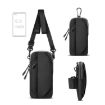 Picture of Outdoor Sports Fitness Crossbody Bag Men And Women Multi-Function Mobile Phone Arm Bag (Black)