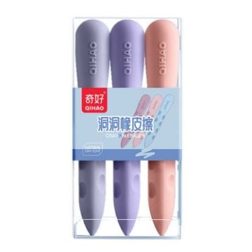 Picture of 3pcs/Box QIHAO 8870 Cave Eraser For Elementary School Students No Trace No Chip Eraser, Style: Large For Girls