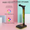 RGB Illuminated Headset Holder Dual USB Gaming Display Rack - 3