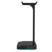 RGB Illuminated Headset Holder Dual USB Gaming Display Rack - 7
