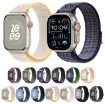 Apple Watch SE 2022 44mm Loop Nylon Watch Band - Starlight Pink - 2