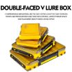 Picture of PROBEROS H1000 Double Sided Lure Box Handheld Double Layer Storage Case For Bait Accessories, Style: D Model (Yellow)