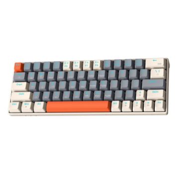 Picture of T-WOLF T60 63 Keys Office Computer Gaming Wired Mechanical Keyboard, Color: Color-matching B