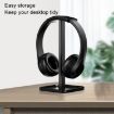 Desktop Headphone Holder Cell Phone Tablet Stand - Black - 2