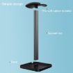 Desktop Headphone Holder Cell Phone Tablet Stand - Black - 9