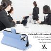 OPPO Find X5 Pro Blue Leather Phone Case - Cross-body Zipper Wallet - 5