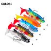 Picture of PROBEROS DW6087 T-Tail Lead Fish Soft Lure Sea Bass Boat Fishing Bionic Fake Bait, Specification: 7.5cm/13.5g (Color E)