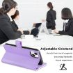 OPPO Find X5 Pro Purple Leather Phone Case - Cross-body Zipper Wallet - 5