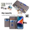 OPPO Find X5 Pro Sheep Texture Cross-body Zipper Wallet Leather Phone Case - Grey - 2