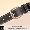 Picture of Dandali Ladies Pin Buckle Treadle Belt Versatile Jeans Waistband, Length: 110cm (Brown)