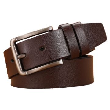 Picture of Dandali 110cm Men Rubberized Pin Buckle Belt Casual Vintage Waistband, Model: Style 4 (Coffee)