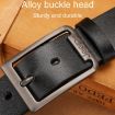 Picture of Dandali 110cm Men Rubberized Pin Buckle Belt Casual Vintage Waistband, Model: Style 4 (Coffee)