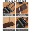 Picture of Dandali 110cm Men Rubberized Pin Buckle Belt Casual Vintage Waistband, Model: Style 8 (Coffee)