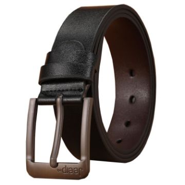 Picture of Dandali 120cm Men Rubberized Pin Buckle Belt Casual Vintage Waistband, Model: Style 8 (Black)